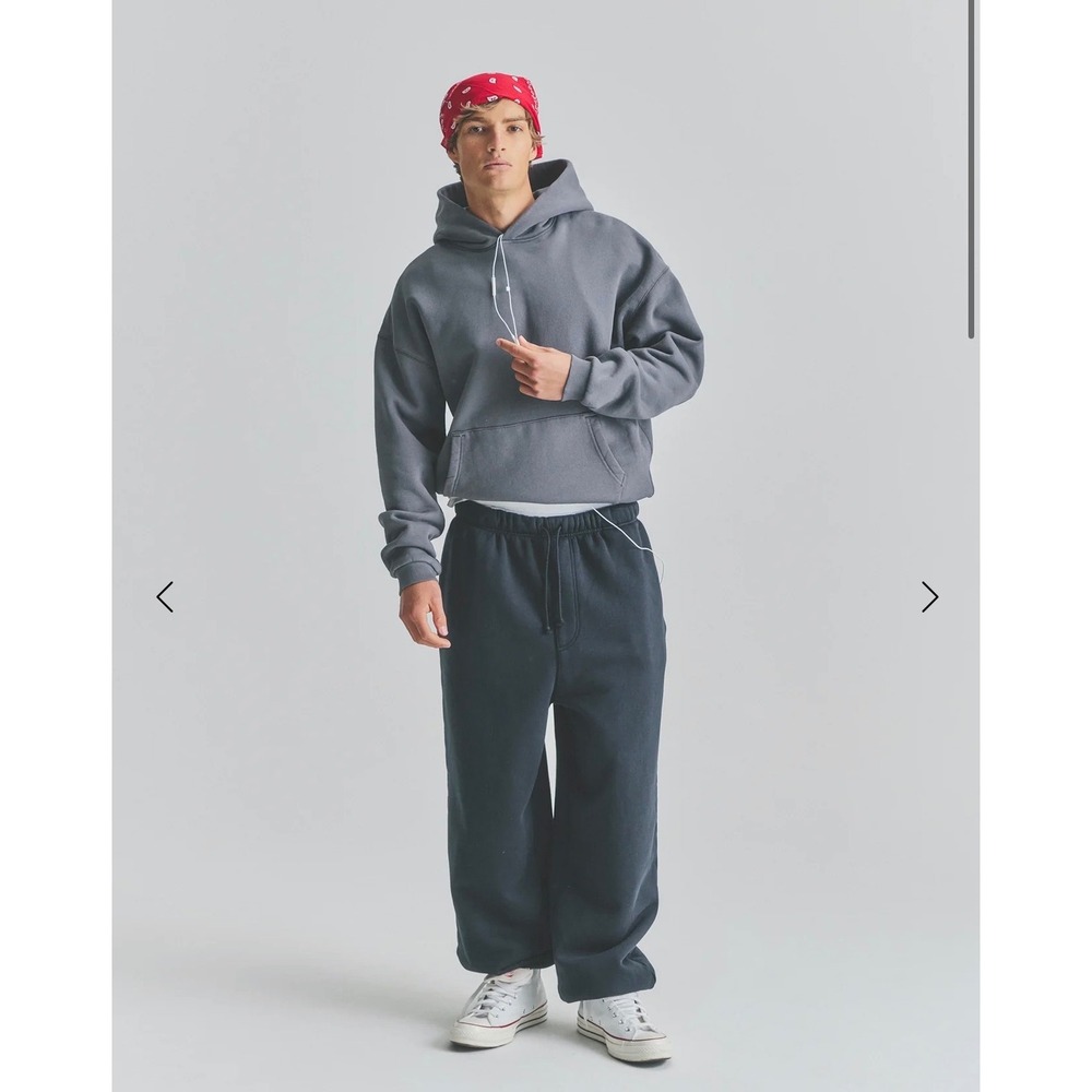 Elwood 100% Organic Core Cotton Sweatpants Vintage Black Joggers Lounge Mens Med